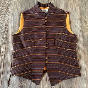 George Simonton Vintage 80’s 90’s Tapestry Vest Regency Boho Colorful Size 12